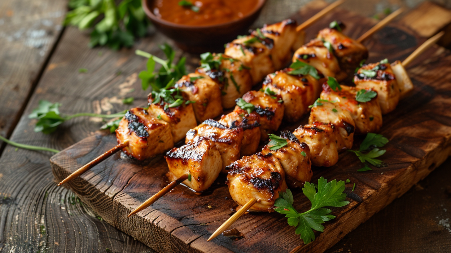 Hähnchenspieße mit Crema-Glasur