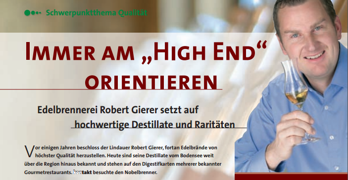 Immer am „high end" orientieren – Kontakt 2008