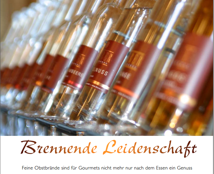 Brennende Leidenschaft – Feine Obstbrände sind für Gourmets nicht mehr nur nach dem Essen ein Genuss